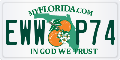 FL license plate EWWP74