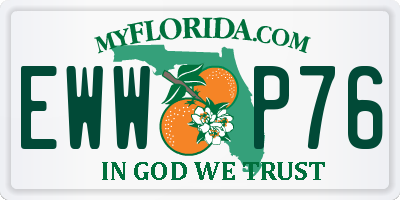 FL license plate EWWP76