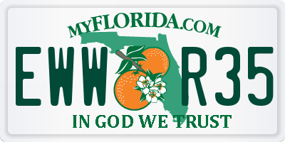 FL license plate EWWR35