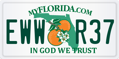 FL license plate EWWR37