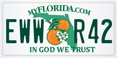 FL license plate EWWR42