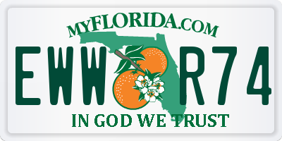 FL license plate EWWR74