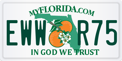 FL license plate EWWR75