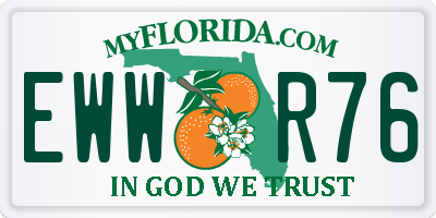FL license plate EWWR76