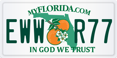 FL license plate EWWR77