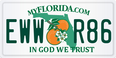 FL license plate EWWR86
