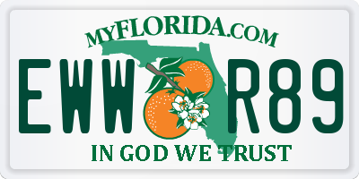 FL license plate EWWR89