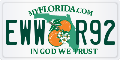 FL license plate EWWR92