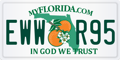 FL license plate EWWR95