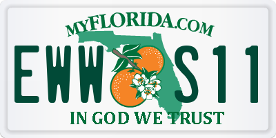 FL license plate EWWS11