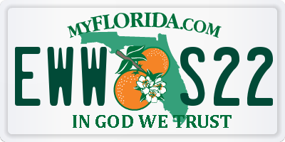FL license plate EWWS22