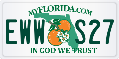 FL license plate EWWS27
