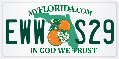 FL license plate EWWS29