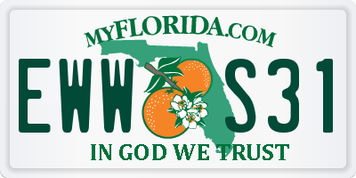 FL license plate EWWS31