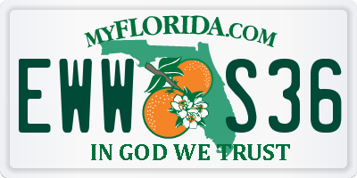 FL license plate EWWS36