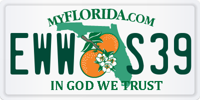 FL license plate EWWS39