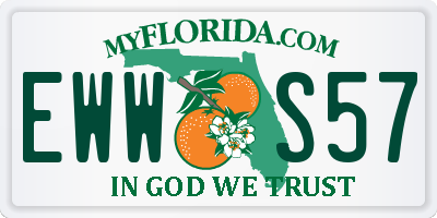 FL license plate EWWS57