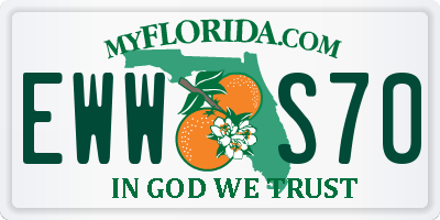 FL license plate EWWS70