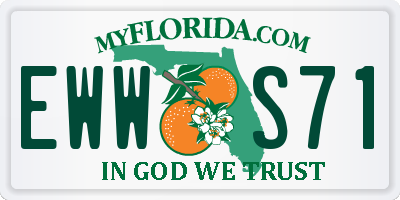 FL license plate EWWS71