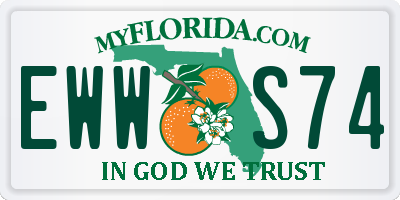 FL license plate EWWS74