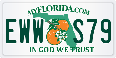 FL license plate EWWS79