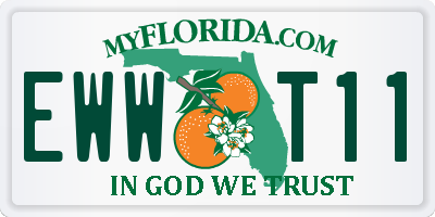 FL license plate EWWT11