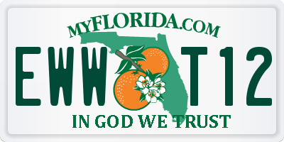 FL license plate EWWT12