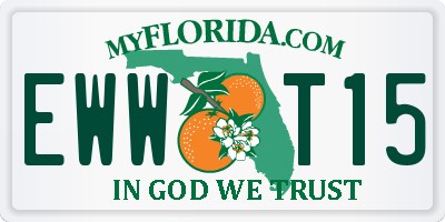 FL license plate EWWT15
