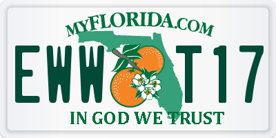 FL license plate EWWT17