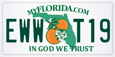 FL license plate EWWT19