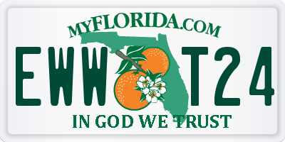 FL license plate EWWT24