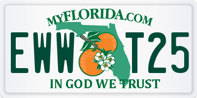 FL license plate EWWT25