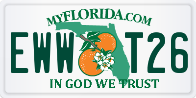 FL license plate EWWT26