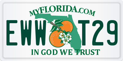 FL license plate EWWT29