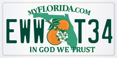 FL license plate EWWT34