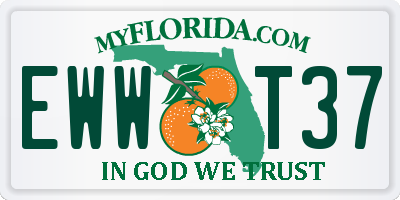 FL license plate EWWT37