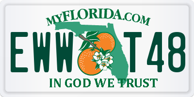 FL license plate EWWT48