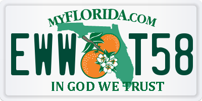 FL license plate EWWT58