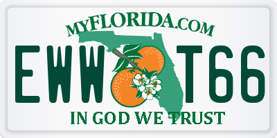 FL license plate EWWT66