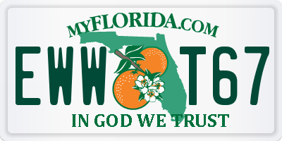 FL license plate EWWT67