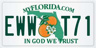 FL license plate EWWT71