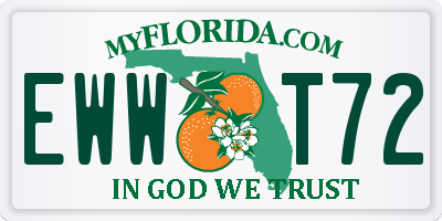 FL license plate EWWT72