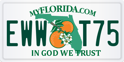 FL license plate EWWT75