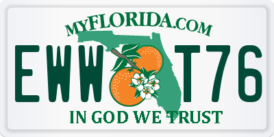 FL license plate EWWT76