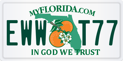 FL license plate EWWT77
