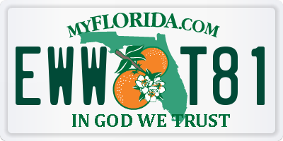 FL license plate EWWT81