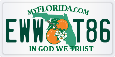 FL license plate EWWT86
