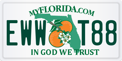 FL license plate EWWT88