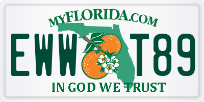 FL license plate EWWT89