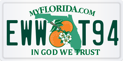 FL license plate EWWT94